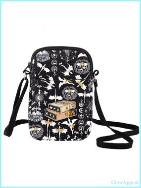 Canvas Crossbody Bag Dragon Rider Bookish Merch Shoulder Bag Fantasy Print